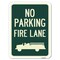 Signmission No Parking Fire Lane Fire Truck Heavy-Gauge Alum Rust Proof Parking Sign, 18" x 24", A-1824-24549 A-1824-24549 - alternate 1